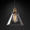 Подвесной дизайнерский светильник  20th C. Factory Filament Clear Glass Funnel Pendant by Restoration Hardware LSR5803 - 1