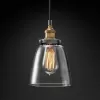 Подвесной дизайнерский светильник  20th C. Factory Filament Clear Glass Cloche Pendant by Restoration Hardware LSR5797 - 1