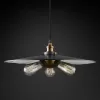 Подвесной дизайнерский светильник  20th C. Factory Filament Reflector Triple Pendant by Restoration Hardware LSR5813 - 1