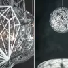 Подвесной дизайнерский светильник  Etch Web by Tom Dixon (бронзовый) LSR6238 - 6