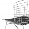 Стул обеденный Bertoia хромированный с черной подушкой 4 шт  - 7