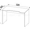 S01286 ВАРДИГ K3 стол компьютерный 120x65x75, белый/серый S01286 - 3