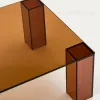 Журнальный столик из закаленного стекла Adularia коричневый, 140 x 60 205346 - 9
