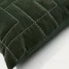 Чехол для подушки Prila из бархатного хлопка зеленого цвета с вышивкой 45 x 45 см 210778 - 3