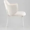 Стул обеденный Eira вельвет белый УТ000039949 - 4