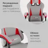 Кресло спортивное TopChairs Phantom ткань серо-красный УТ000039472 - 3