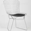 Стул обеденный Bertoia хромированный с черной подушкой 4 шт УТ000037501 - 1