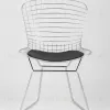 Стул обеденный Bertoia хромированный с черной подушкой 4 шт УТ000037501 - 2