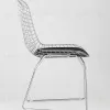 Стул обеденный Bertoia хромированный с черной подушкой 4 шт УТ000037501 - 3