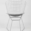 Стул обеденный Bertoia хромированный с черной подушкой 4 шт УТ000037501 - 4