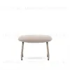 Belina Пуф для ног из бежевой синели и стали с белой отделкой 178038 - 4