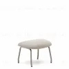 Belina Пуф для ног из бежевой синели и стали с белой отделкой 178038 - 3