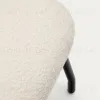 Belina Пуф для ног из белой ткани букле и стали с черной отделкой 178040 - 8