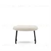 Belina Пуф для ног из белой ткани букле и стали с черной отделкой 178040 - 5