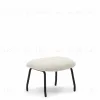 Belina Пуф для ног из белой ткани букле и стали с черной отделкой 178040 - 4