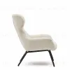 Belina Кресло из белой ткани букле и стали с черной отделкой 178032 - 6