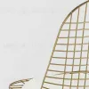Стул обеденный Eiffel золотой с белой подушкой 4 шт УТ000037507 - 7