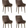 Стул Диана велюр коричневый 4 шт УТ000037403 - 1
