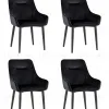 Стул Диана велюр черный 4 шт УТ000037421 - 1