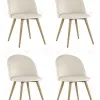 Стул Лион велюр кремовый 4 шт УТ000037447 - 1