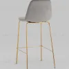Стул барный Валенсия SN велюр серый золотые ножки 2 шт УТ000038305 - 5