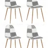 Стул Валенсия SN пэчворк черно-белый 4 шт УТ000037337 - 1