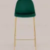 Стул барный Валенсия SN велюр зеленый золотые ножки 2 шт УТ000038301 - 3