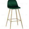 Стул барный Валенсия велюр зеленый ножки цвет дерево УТ000008860 - 1