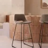 Zahara Барный стул коричневый с черными стальными ножками 76 см 148497 - 2