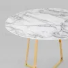 Стол обеденный Дакота 100*100 белый мрамор ножки золото УТ000036110 - 9