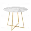 Стол обеденный Дакота 100*100 белый мрамор ножки золото УТ000036110 - 1