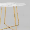 Стол обеденный Дакота 100*100 белый мрамор ножки золото УТ000036110 - 10