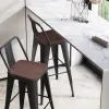 Стул барный TOLIX WOOD со спинкой черный глянцевый УТ000000676 - 4