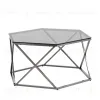 Журнальный столик Круз 93*80 стекло smoke сталь темный хром УТ000036337 - 1
