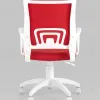 Кресло офисное TopChairs ST-BASIC-W красная ткань крестовина белый пластик УТ000036062 - 6