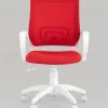 Кресло офисное TopChairs ST-BASIC-W красная ткань крестовина белый пластик УТ000036062 - 5