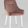 Стул Диана велюр пыльно-розовый ножки белые УТ000031293 - 2