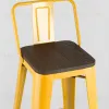 Стул барный TOLIX WOOD со спинкой желтый УТ000001866 - 7