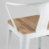 Стул TOLIX ARM WOOD с подлокотниками белый УТ000001863 - 8