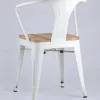 Стул TOLIX ARM WOOD с подлокотниками белый УТ000001863 - 5