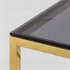 Журнальный столик 55*55 БРУКЛИН стекло smoke сталь золото УТ000001963 - 5