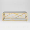 Журнальный стол 120*60 АРТ ДЕКО стекло smoke сталь золото УТ000001967 - 5