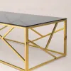 Журнальный стол 120*60 АРТ ДЕКО стекло smoke сталь золото УТ000001967 - 6