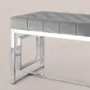 Банкетка-скамейка БРУКЛИН велюр серый сталь серебро УТ000001878 - 4