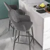 Стул полубарный Венера диамант велюр серый УТ000004925 - 2