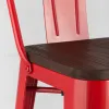 Стул барный TOLIX WOOD со спинкой красный глянцевый УТ000001197 - 10