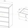 S01699 Варма Прайм 4 комод 80x100x48 шпон дуб беленый S01699 - 3