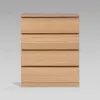 S01699 Варма Прайм 4 комод 80x100x48 шпон дуб беленый S01699 - 2