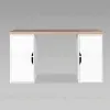S01576 ИНГАР 2/ДВ/ДВ стол письменный 140x75x55, дуб беленый/белый S01576 - 2