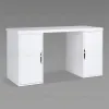 S01569 ИНГАР 2/ДВ/ДВ стол письменный 140x75x55, белый S01569 - 1